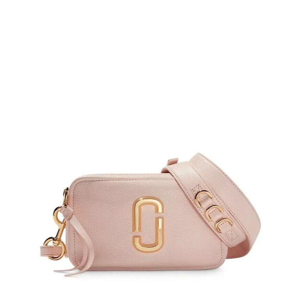 Marc Jacobs Softshot 21 Pink Cement Leather Camera Shoulder Bag